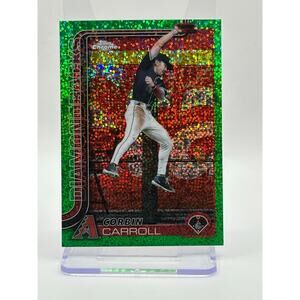 2025 Topps Chrome Corbin Carroll Green Speckle Image Variation 38/99 SSP Arizona